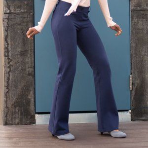 Betabrand Navy Wide Leg Dress Yoga Pants L